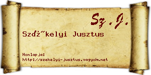 Székelyi Jusztus névjegykártya